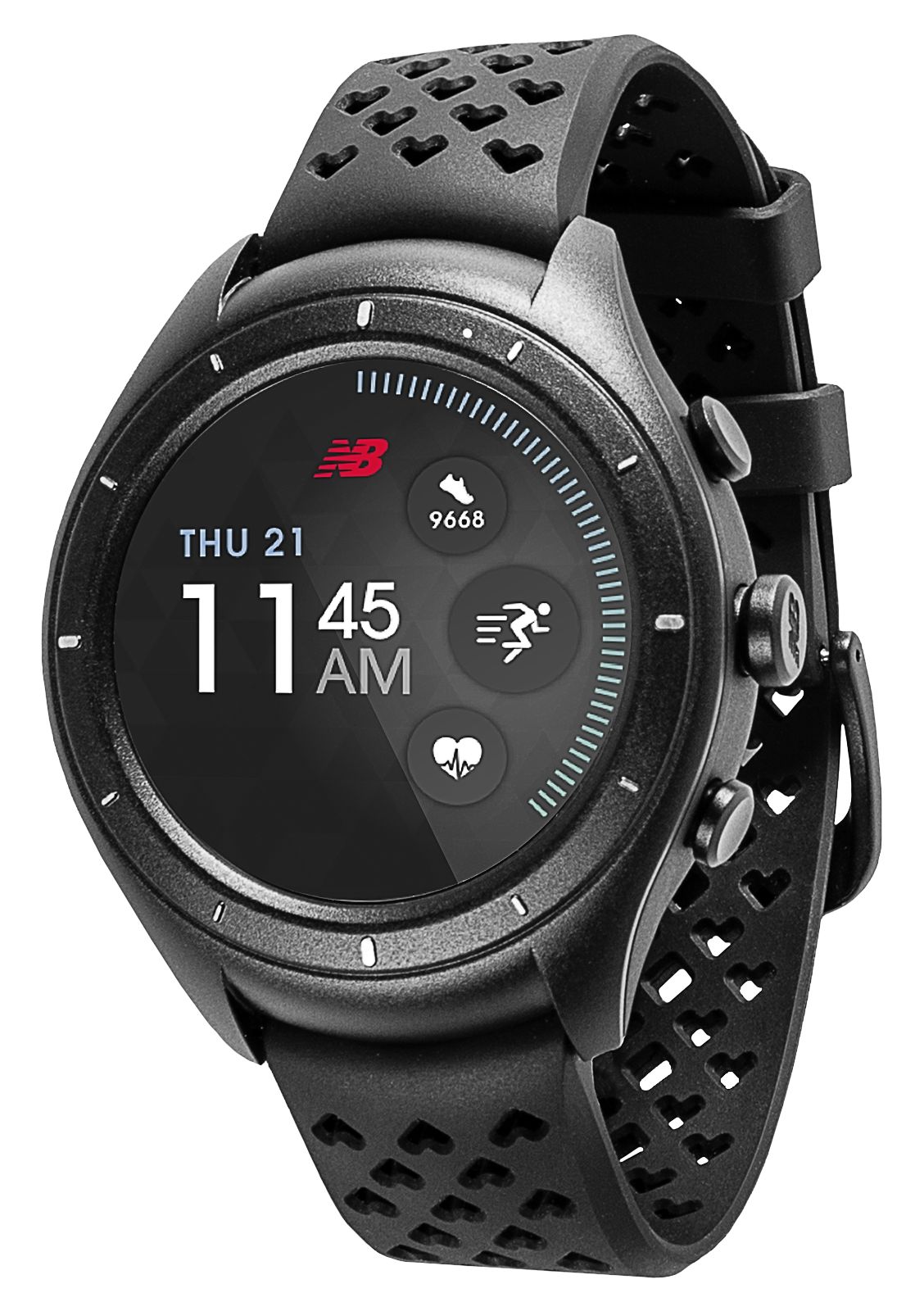 New Balance's 'RunIQ' is the Android Wear smartwatch that has a GPS tracker  to track your course and pace, bring your music along, monitor your heart  rate and even receive and reply