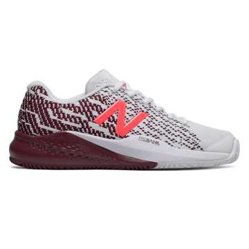 Tennis for Women � New Balance 996v3, White with Oxblood