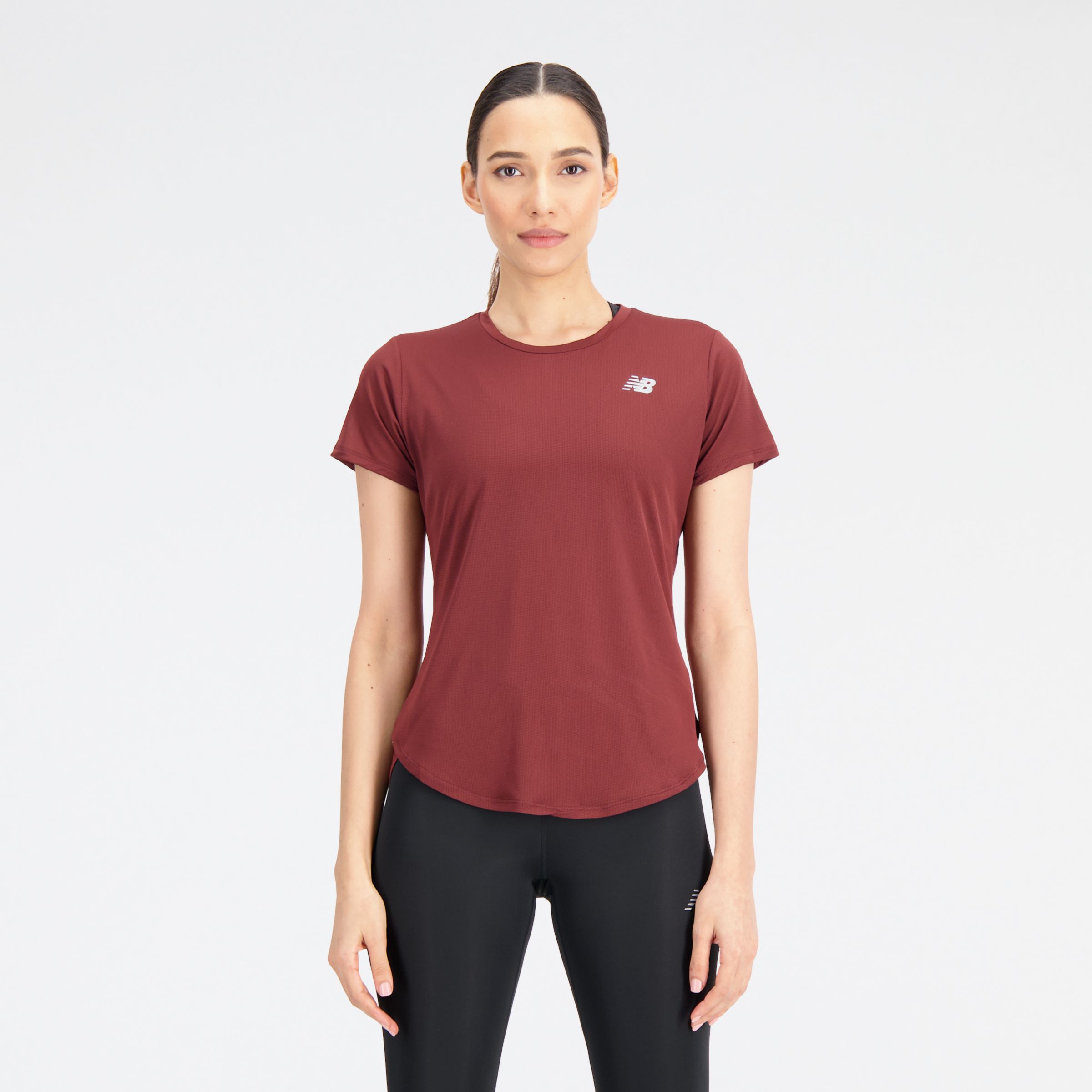 

New Balance Women's Accelerate Short Sleeve Top Red - Red