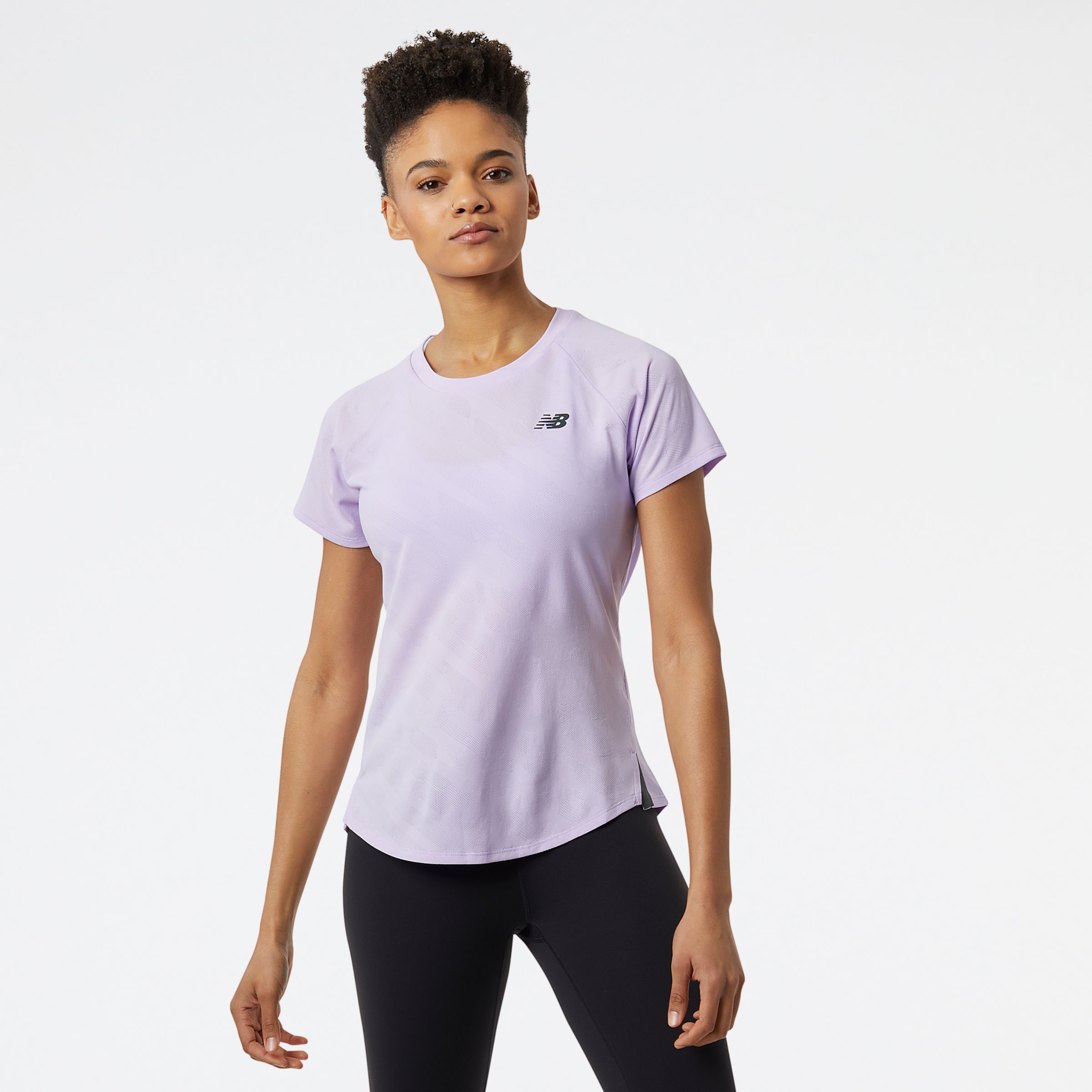 

New Balance Women's Q Speed Jacquard Short Sleeve Purple - Purple