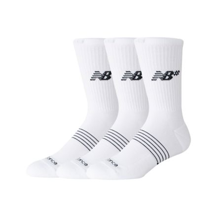 Active Numeric Crew Socks 3 Pack, WHITE, AC0048UWT