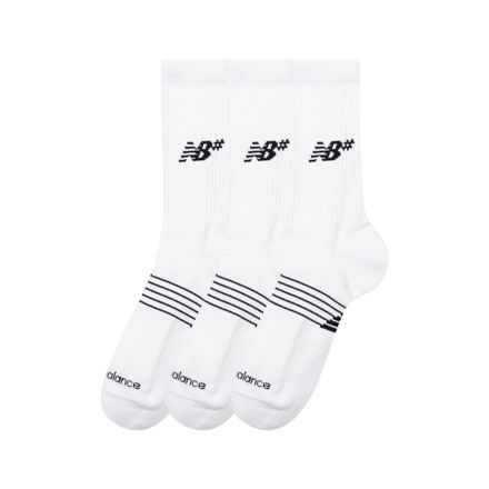 Active Numeric Crew Socks 3 Pack, WHITE, AC0048UWT