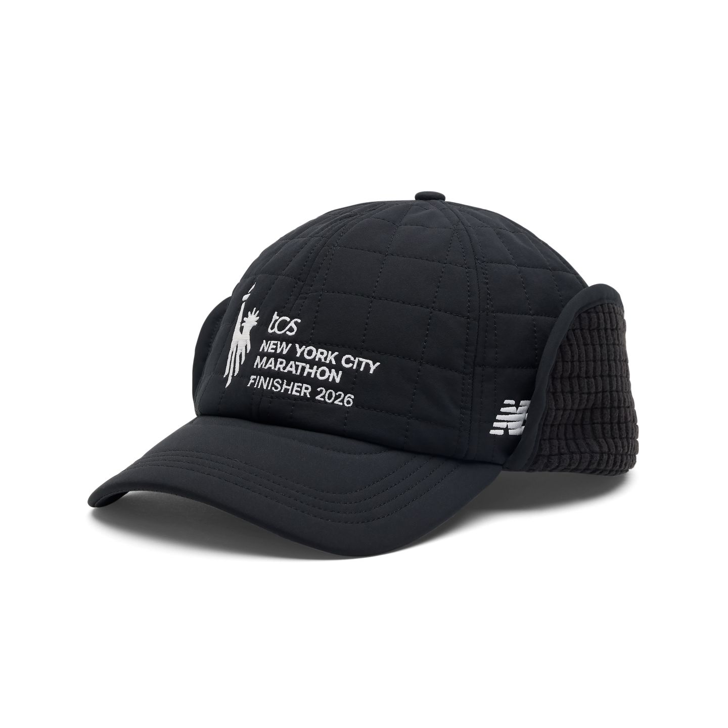 Мужская кепка New Balance NYC Marathon Finisher EarFlap, цвет: Чёрный — фото 1