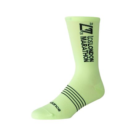 London Marathon Crew Sock, BLACK with AFTERGLOW, AC14633AFG