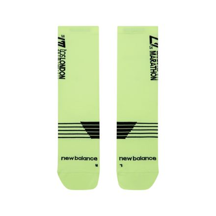 London Marathon Crew Sock, BLACK with AFTERGLOW, AC14633AFG