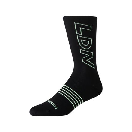 London Marathon Crew Sock, BLACK with Black, AC14633BK