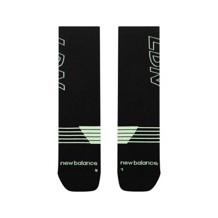 London Marathon Crew Sock, BLACK with Black, AC14633BK