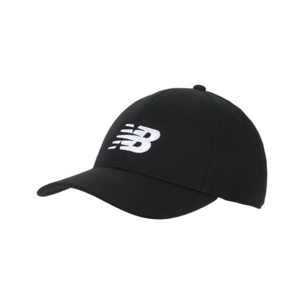 6 Panel Structured Snapnack, أسود with أبيض, AC39466BK