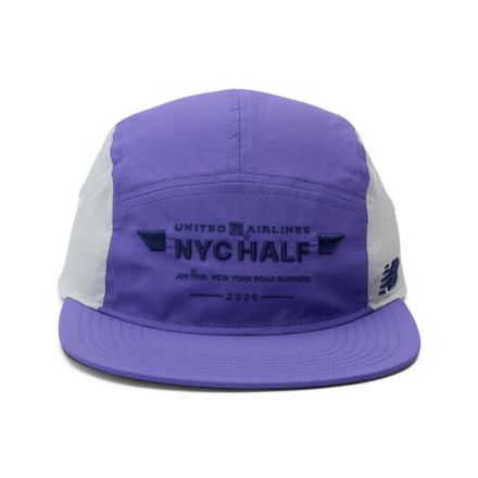 United Airlines NYC Half 5 Panel, BLACK with WHITE, AC4133WEPU