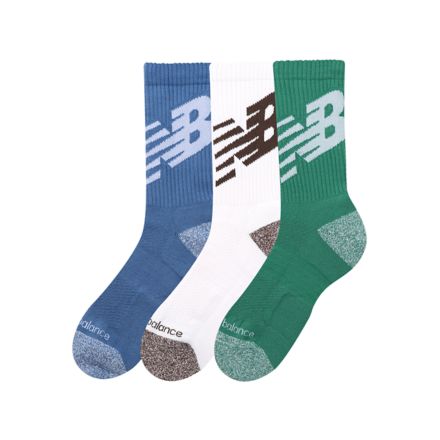 Active Lifestyle Graphic Socks 3 Pack, HERON BLUE with PUMPERNICKEL, AC5179KAS2