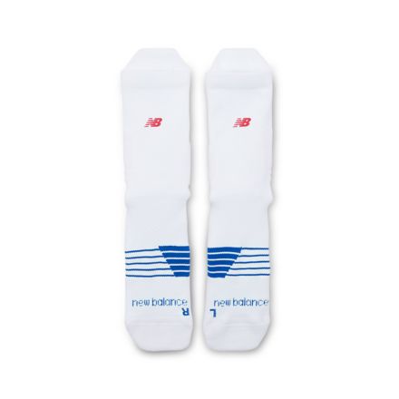 Hoops Crew Socks 1 Pair, WHITE with COBALT, AC5723IWT