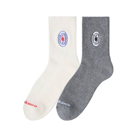 Graphics QTR Crew Socks 2 Pack, WHITE with Athletic Grey Heather, AC6253SAS1
