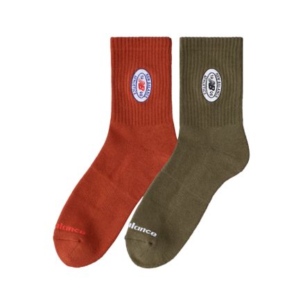 Graphics QTR Crew Socks 2 Pack, WHITE with Athletic Grey Heather, AC6253SAS2