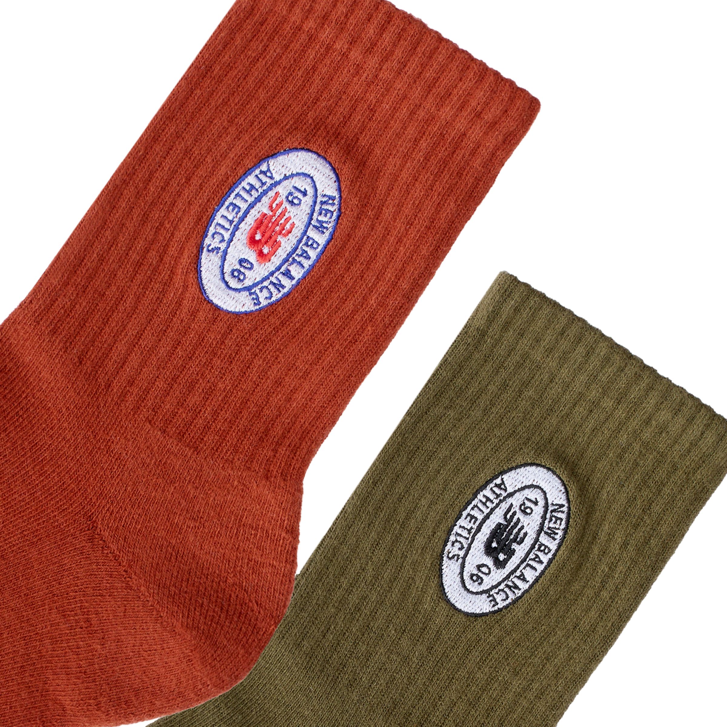 New Balance Graphics QTR Crew Socks 2 Pack, AC6253SAS2