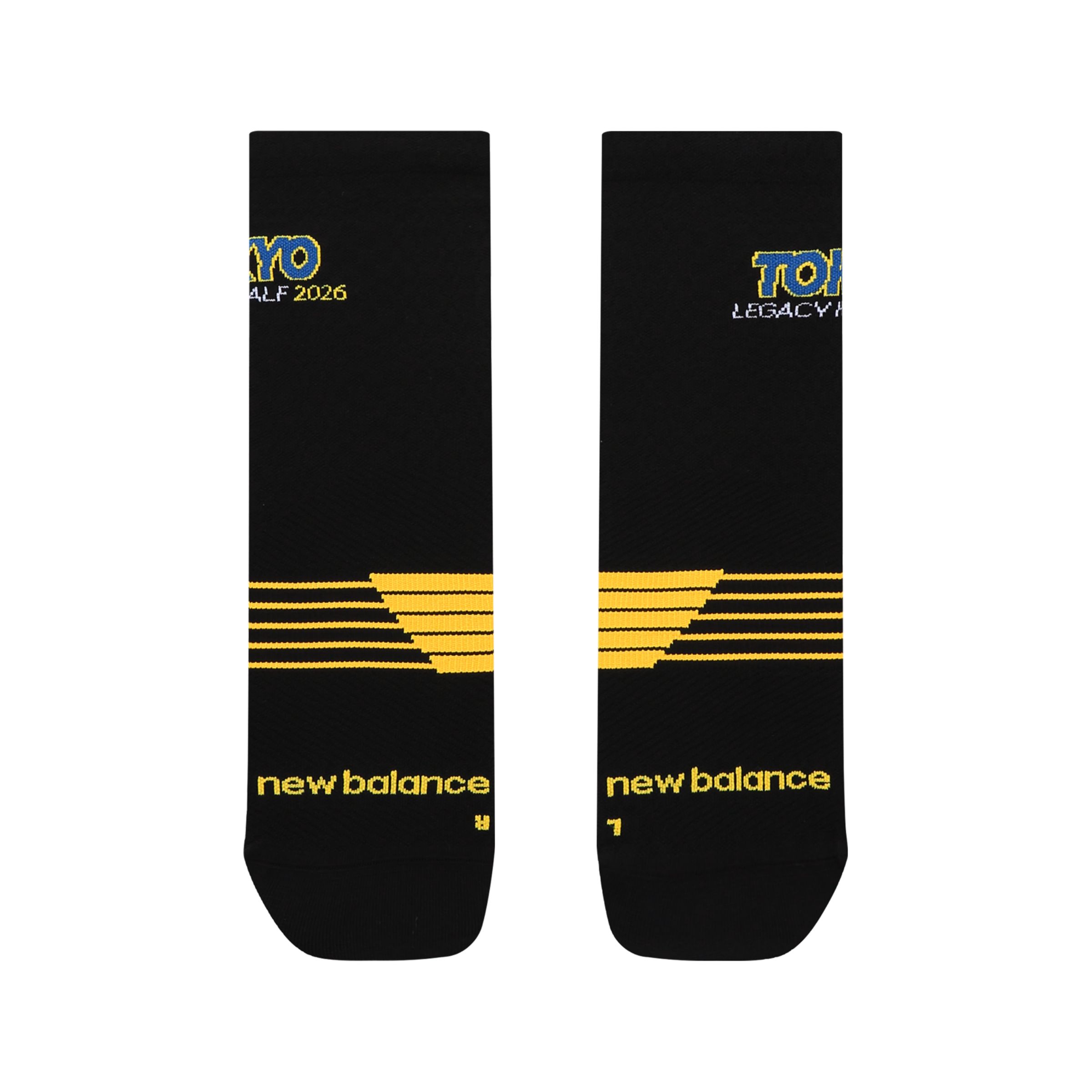 New Balance 東京レガシーハーフ プロランクォーターソックス, AC7087SBK