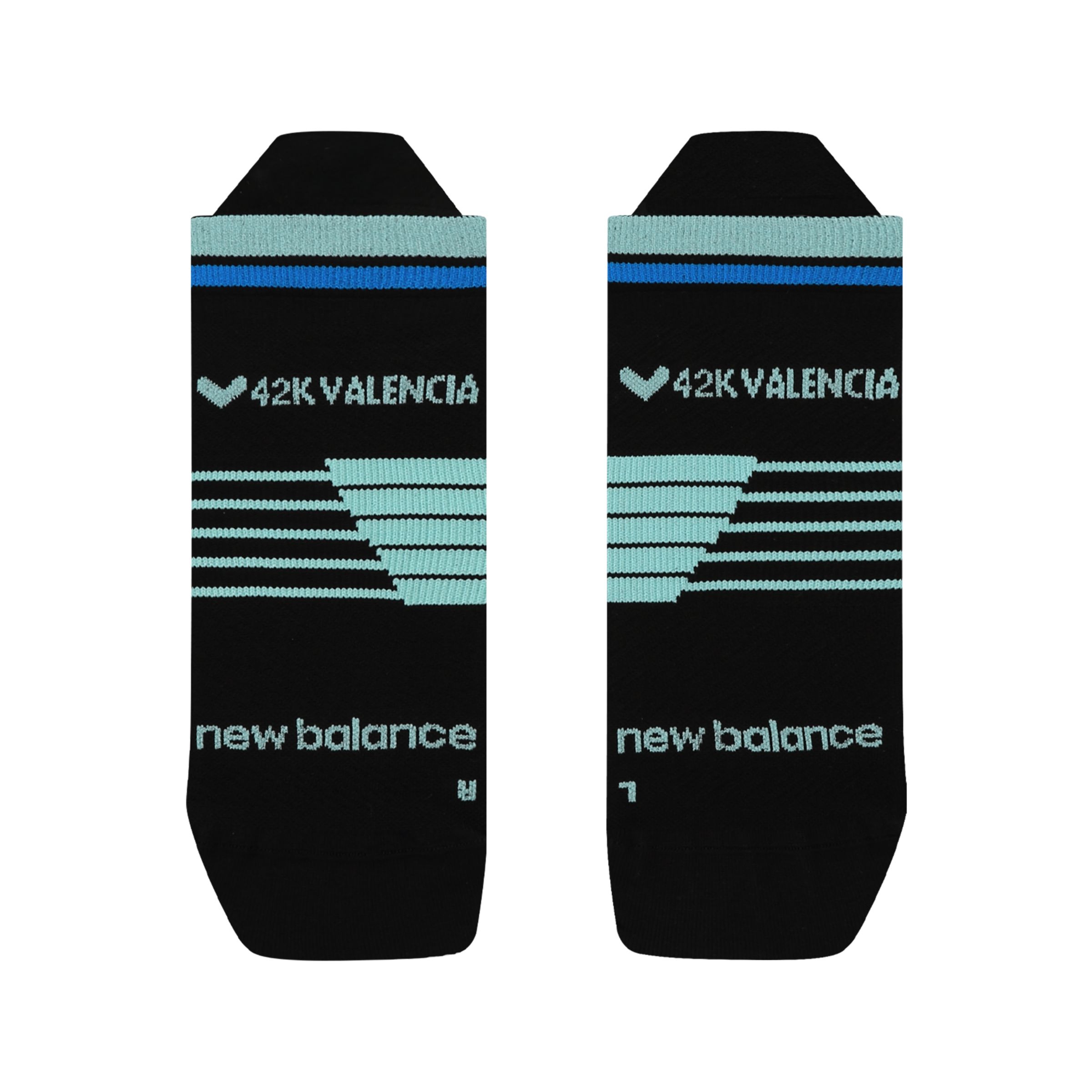 New Balance Valencia Marathon Pro Run No Show Tab Sock, AC7963QBK