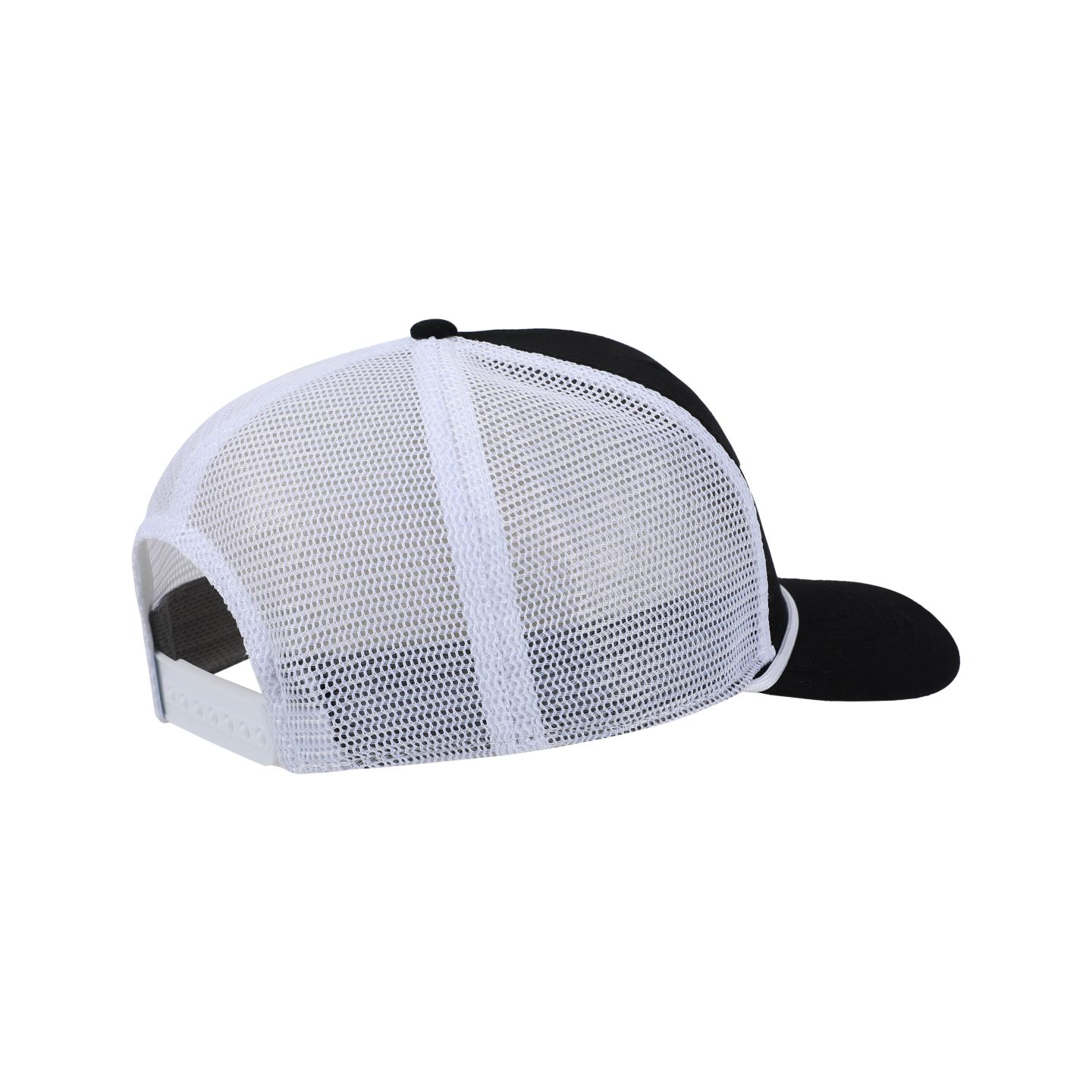 Мужская кепка New Balance A Frame Trucker w/ rope, цвет: Чёрный / Белый — фото 2