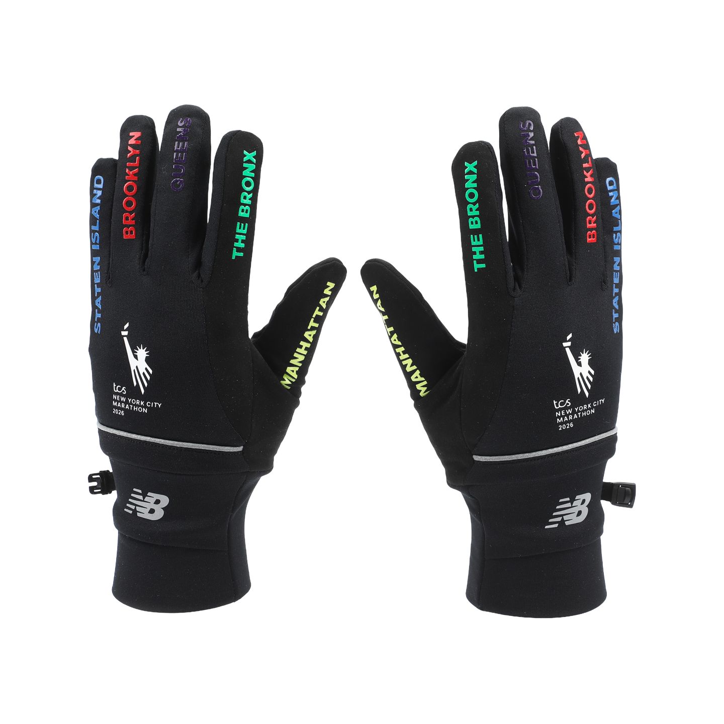 Мужские перчатки New Balance NYC Marathon Midweight Borough Glove, цвет: Чёрный — фото 1