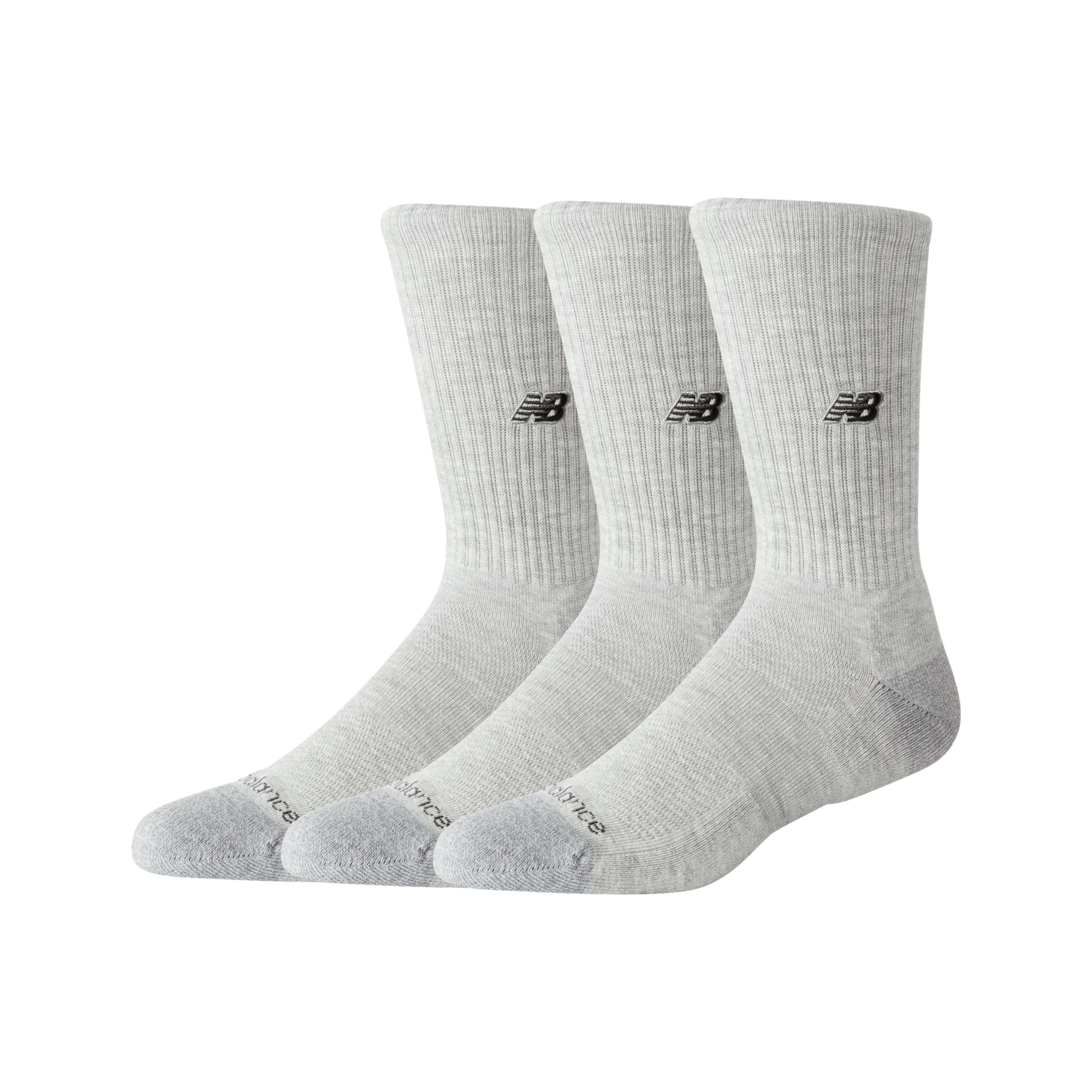 New Balance Unisex Active Premium Crew 3 Pack Socks 3 Pack In White