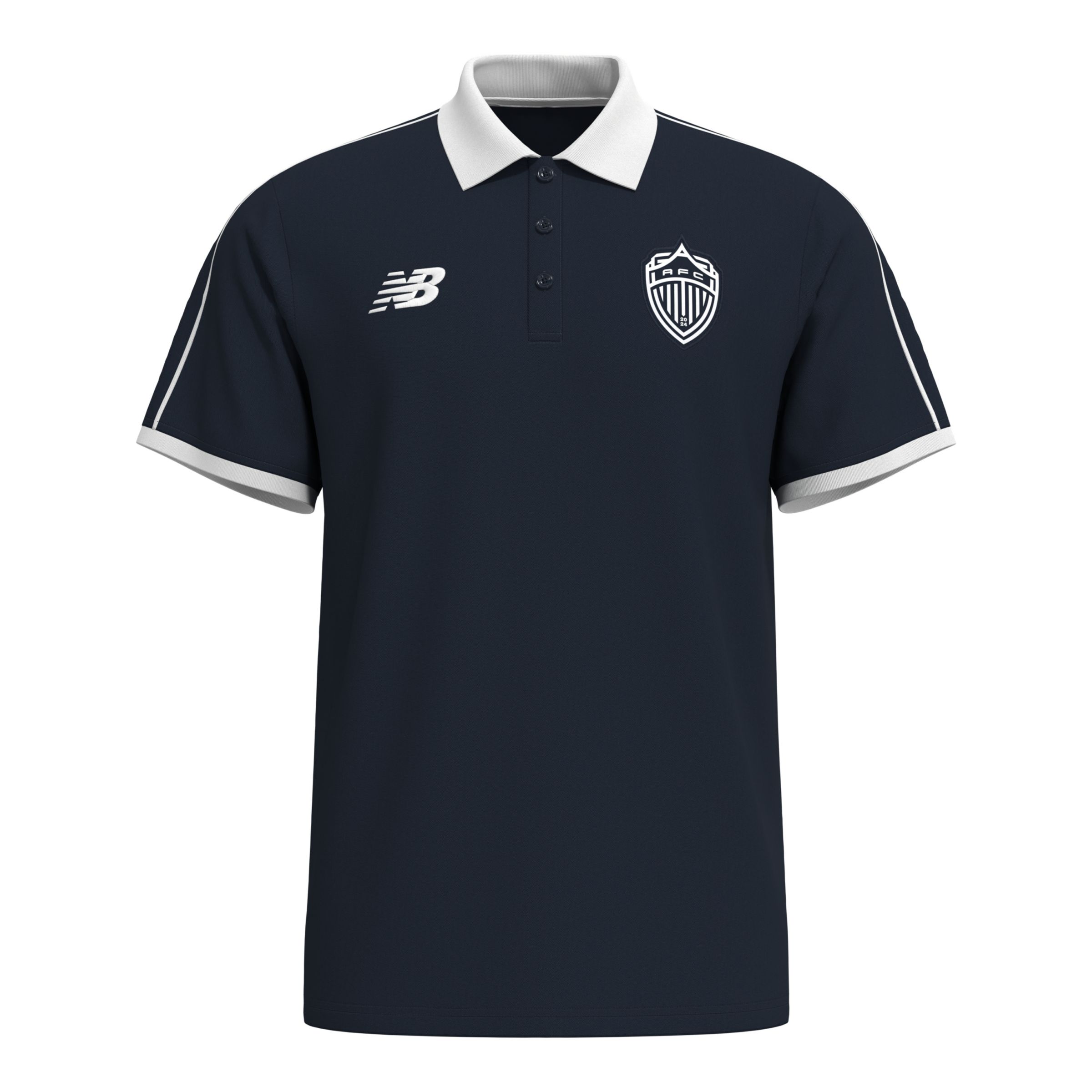New Balance 26/27 NAVY MEDIA POLO - UNISEX, AF115292NV