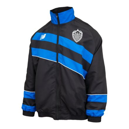 AFC Cross Panel Retro Jacket - Unisex, BLACK with BLUE, AFC92046BK