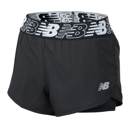 Girls Woven 2 in 1 Running Shorts