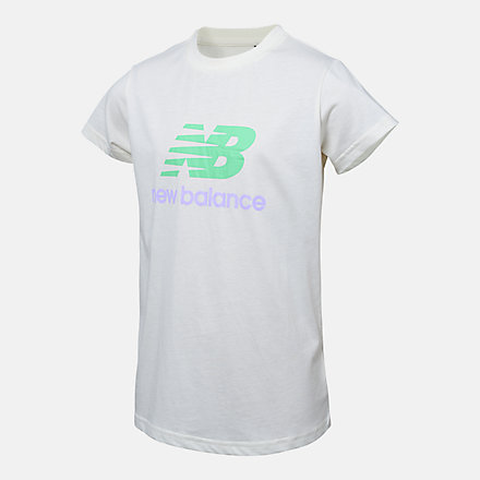 New Balance NB Essentials Stacked Logo Tee, AGT113197SST image number null