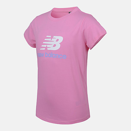 New Balance NB Essentials Stacked Logo Tee, AGT113197VPK image number null