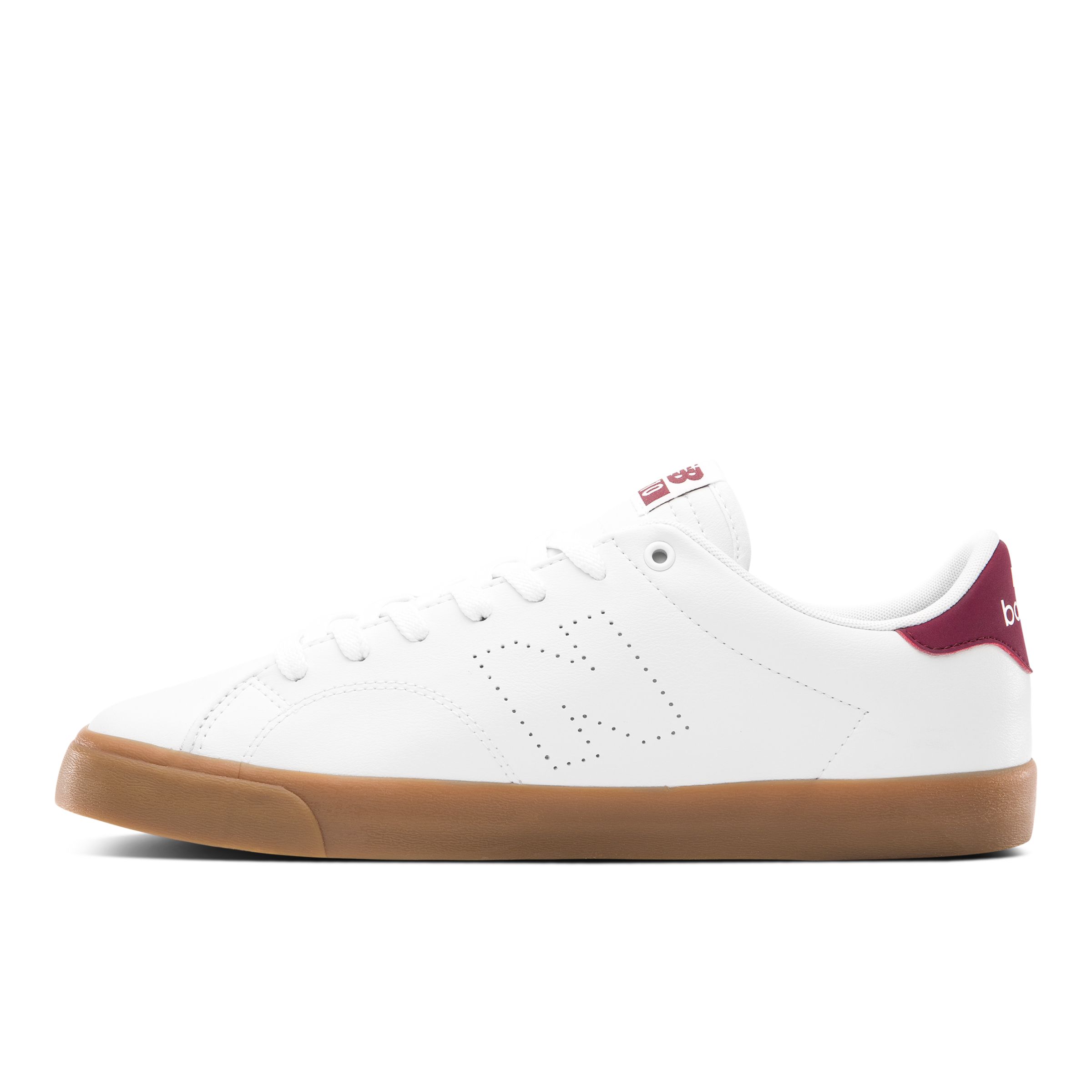 new balance 210 trainers in white with gum sole
