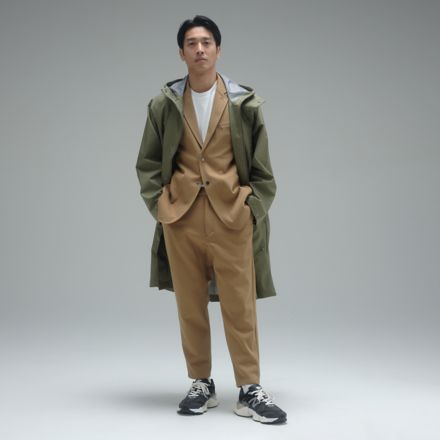 MET24 Hooded Long Jacket, DARK OLIVINE, AMJ45029DEK