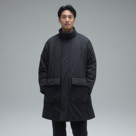 MET24 Padded Monster Parka, BLACK, AMJ45033BK