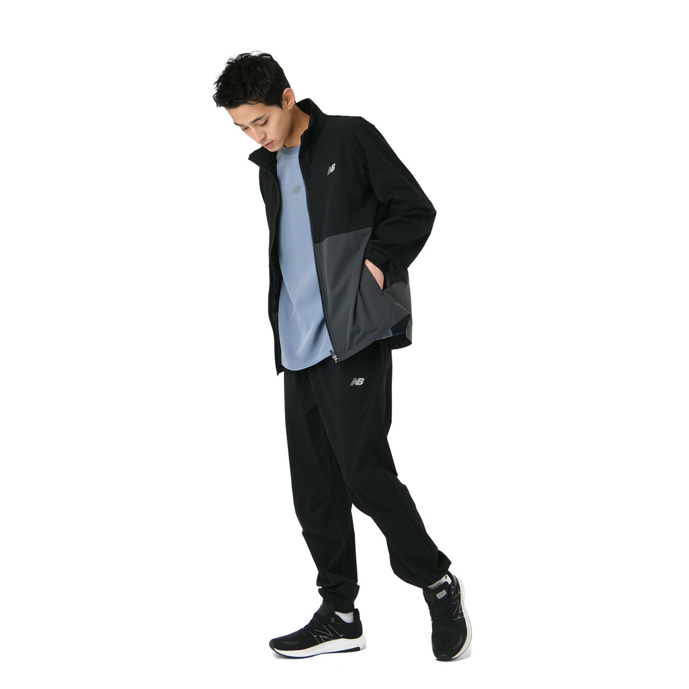 New Balance フード付きキルティングジャケット L 黒 New Balance フード付きキルティングジャケット L 黒 NB公式