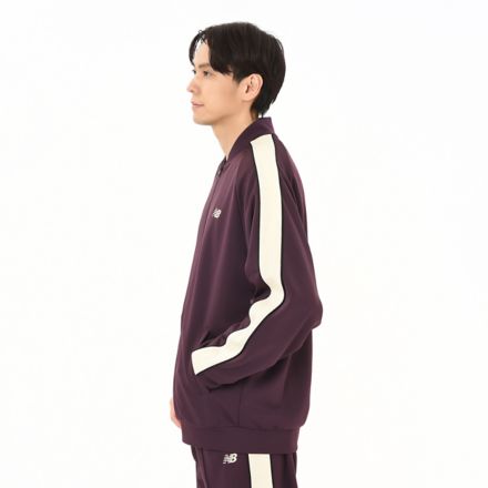 サイドラインジャージージャケット, PLUM BROWN, AMJ45684PLN