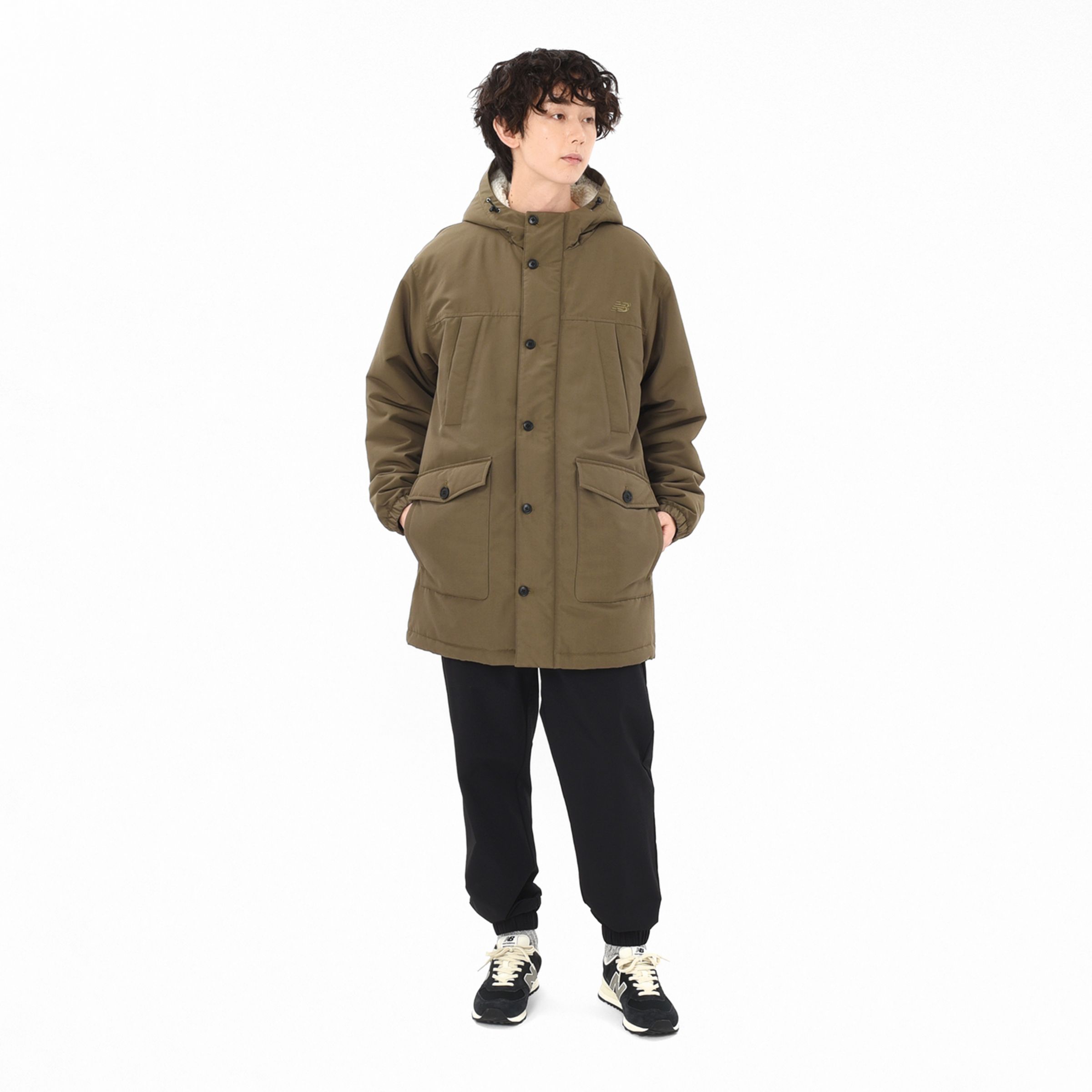 パディングフーデッドジャケット