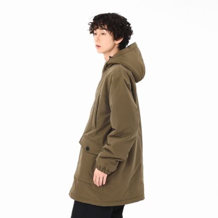 パディングフーデッドジャケット, BLACK, AMJ45731DRC