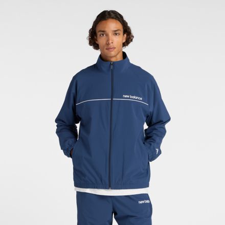 Mesh Lined Woven Track Jacket, BLACK, AMJ53170NNY