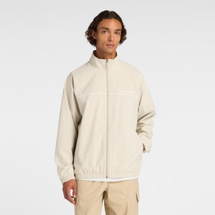 Mesh Lined Woven Track Jacket, BLACK, AMJ53170SHY