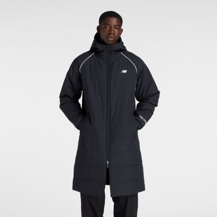 Padded Long Coat, BLACK, AMJ53173BK