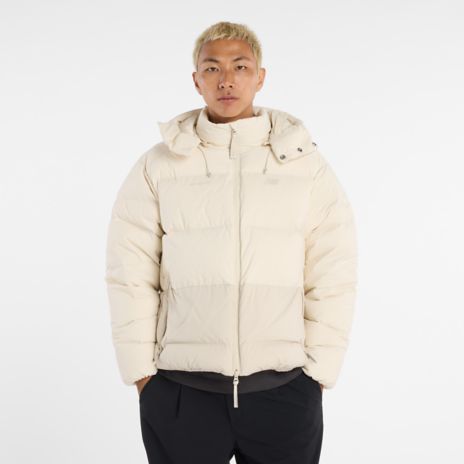 NB GREY カラーブロックダウンジャケット