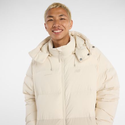 NB GREY カラーブロックダウンジャケット, BLACK, AMJ53630LIN