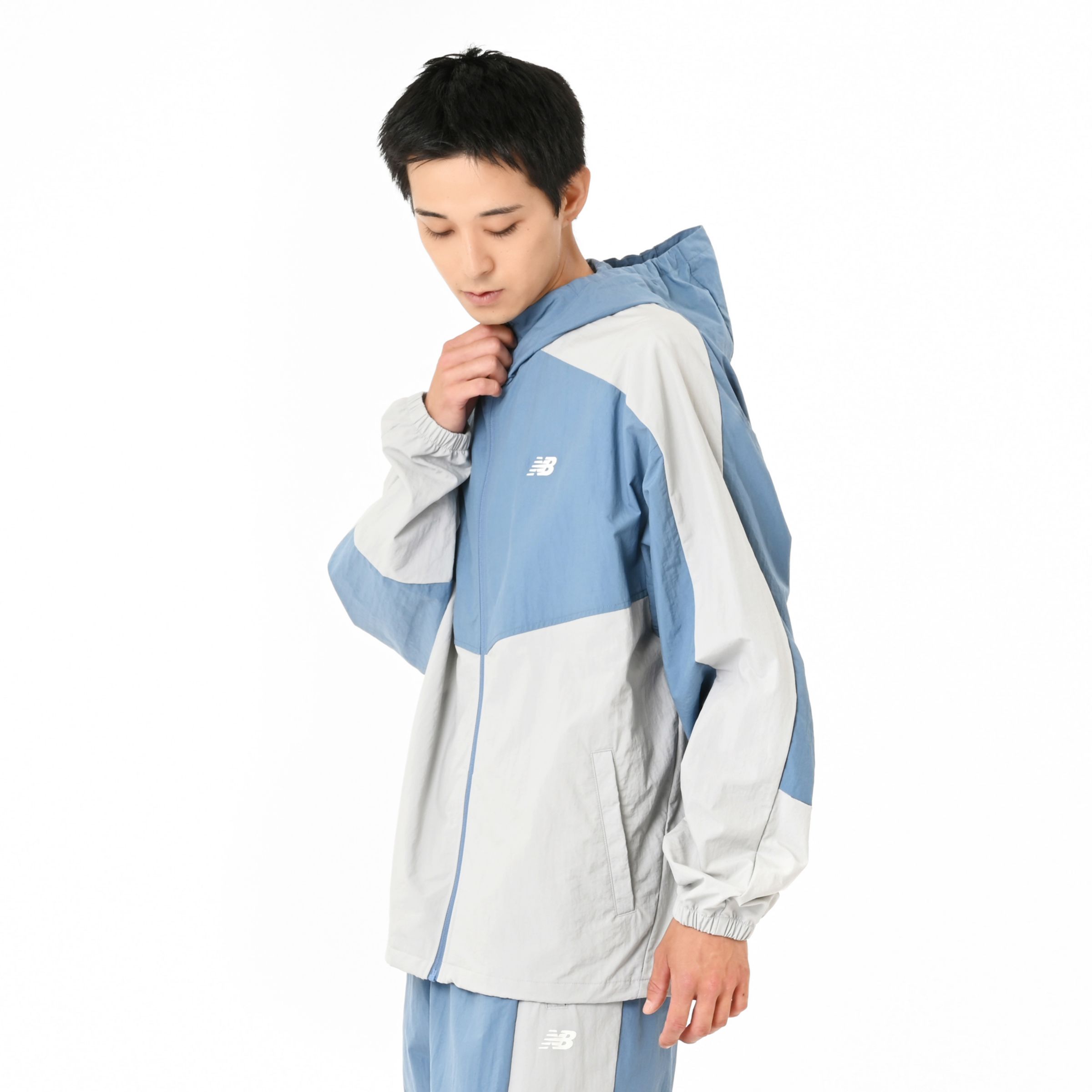 タスランナイロンウーブンフーデッドジャケット