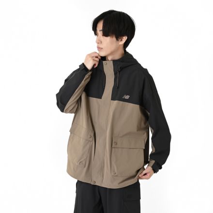 ストレッチナイロンマウンテンパーカー, MUSHROOM, AMJ55687MS