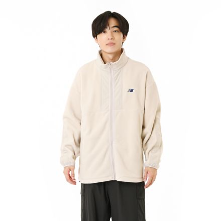 NB刺繍フリースジャケット, TIMBERWOLF, AMJ55699TWF