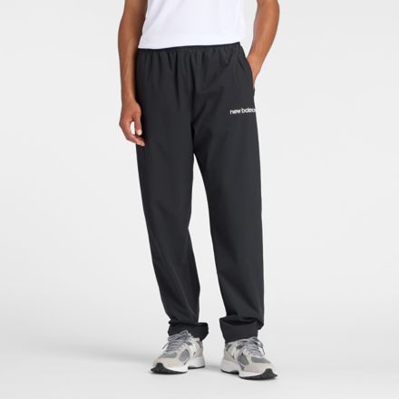 Mesh Lined Woven Track Pant, BLACK, AMP53171BK