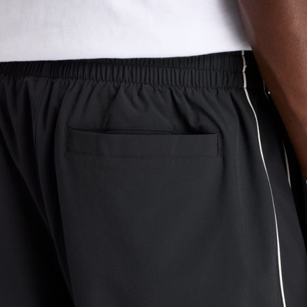 ウーブントラックパンツ 裏トリコット起毛, BLACK, AMP53174BK