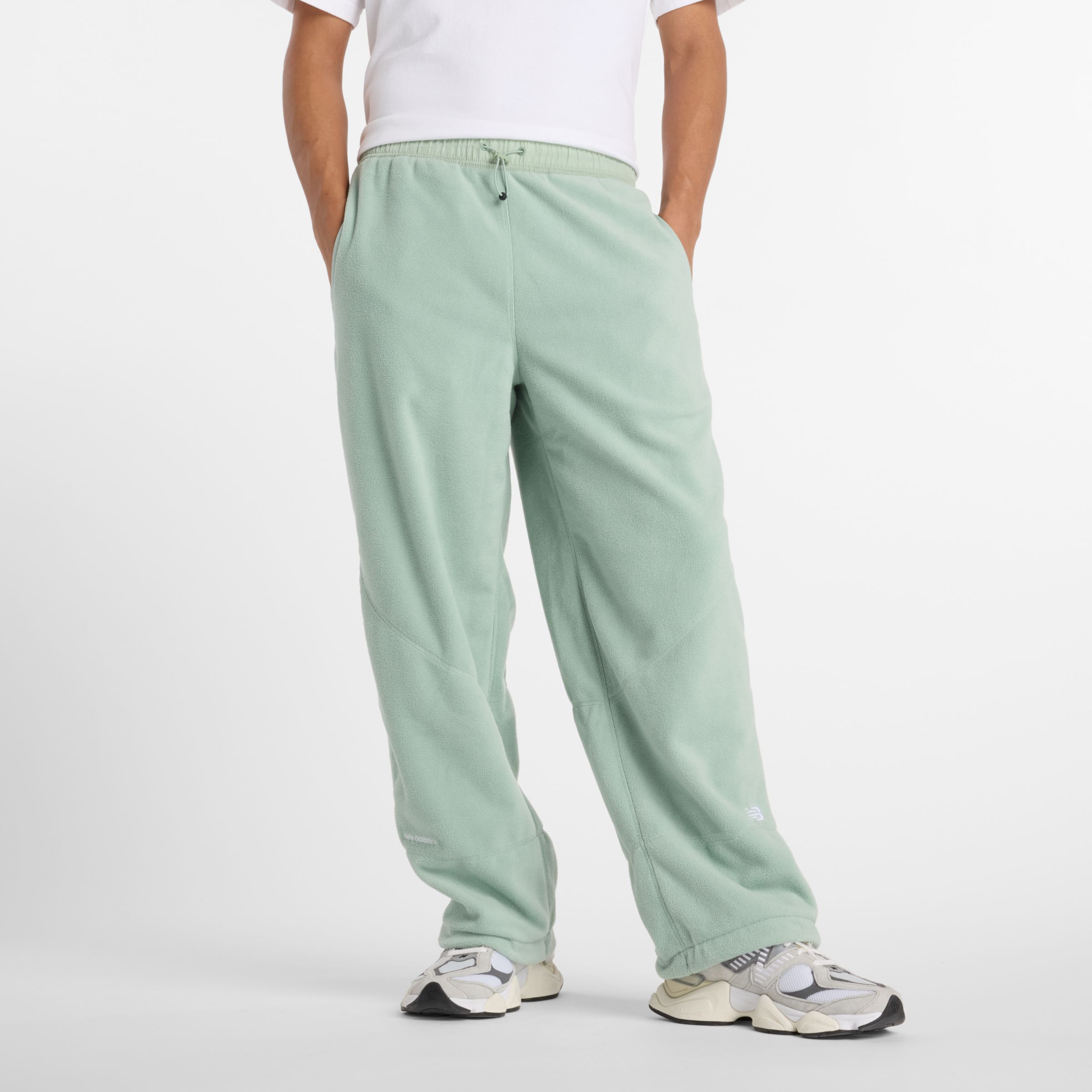 NB GREY フリース ワイド パンツ