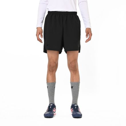Mesh Stretch Woven Shorts, BLACK, AMS55250BK