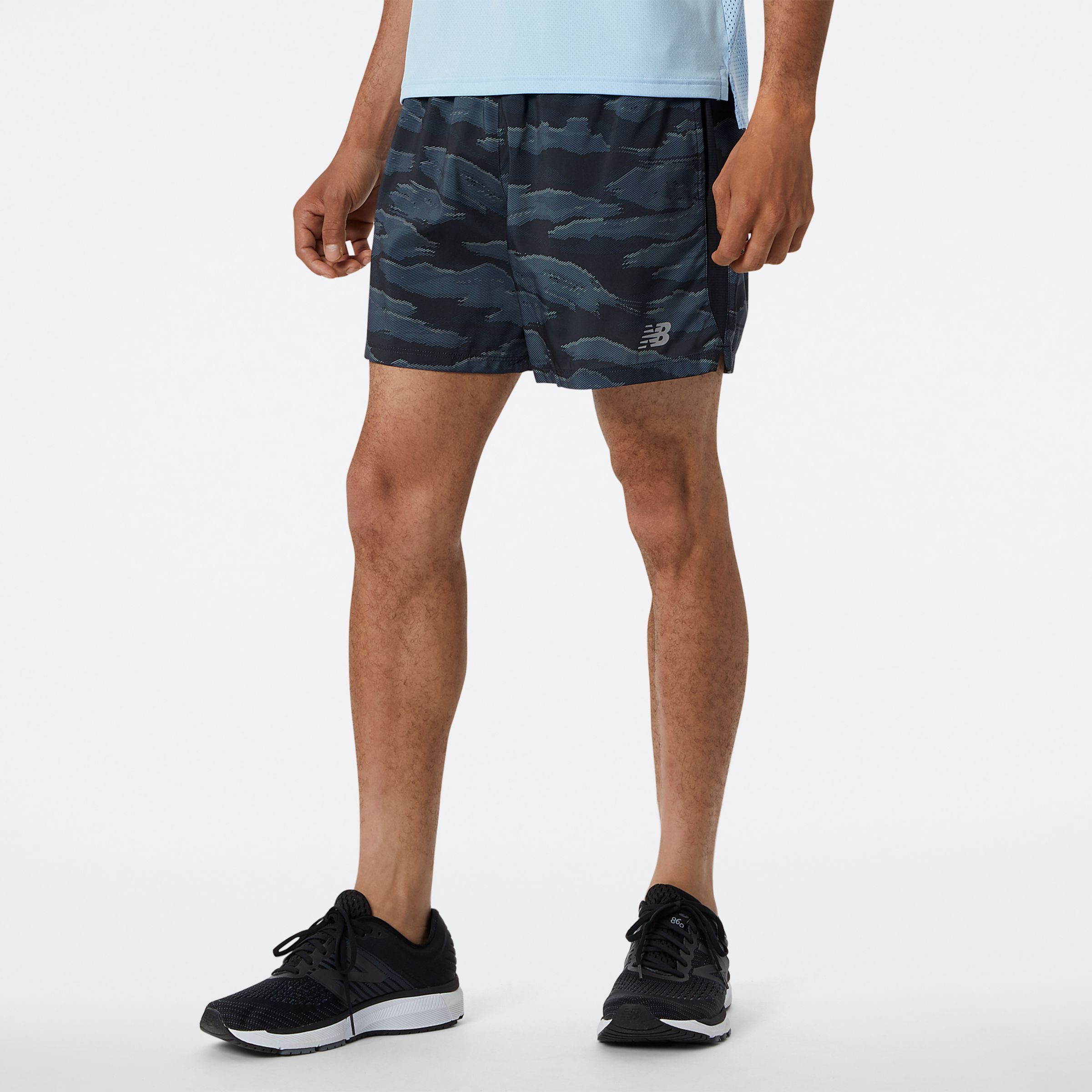 new balance printed accelerate shorts