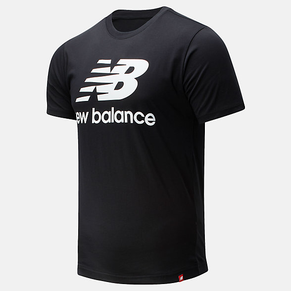New Balance 男款简约休闲短袖T恤, AMT01575BK
