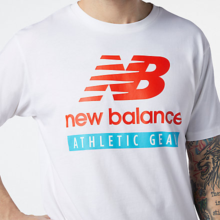 New Balance NB Essentials Logo Tee, AMT11517WT image number null